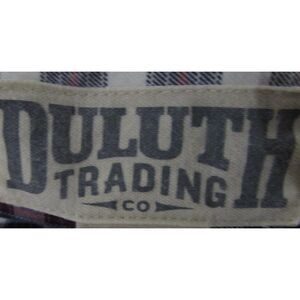 Duluth Trading Men size XL Tall button-down casual dress shirt checker patteren